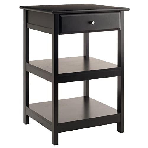 Winsome Delta Printer Stand Black Home Office, 20.87x20.24x30.71
