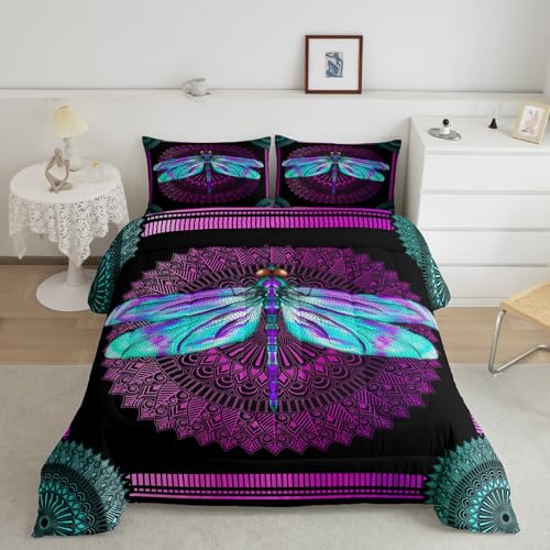 Erosebridal Gothic Skull Queen Comforter Set,Death Skeleton Bedding comforters & Sets Stars Moon Duvet Sets Trippy Astrology Quilt Comforter Hippie Bohemian Quilt Duvet,Black White Bedroom Decor