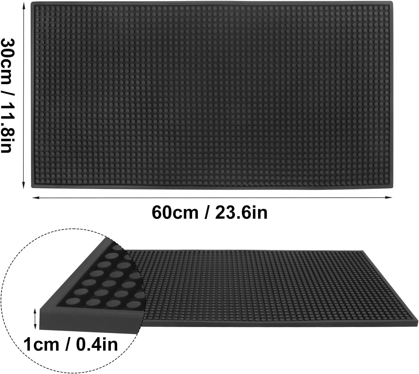 2 Pack Rubber Bar Mats, 24