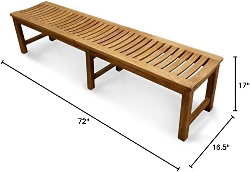 Classic 6' Teak Backless Bench