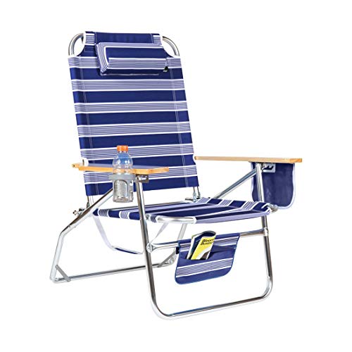 Big Jumbo 500 lbs XL Aluminum Heavy Duty Beach Chair for Big & Tall - 4 Reclining Positions