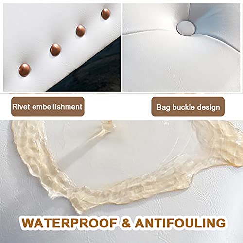 Rectangle Entryway Shoe Bench Multifunctional Sofa Stool for Living Room Bedroom Entryway,Modern Tufted Storage Ottoman,Faux Leather Storage Bench-Purple 60x40x43cm(24x16x17inch)