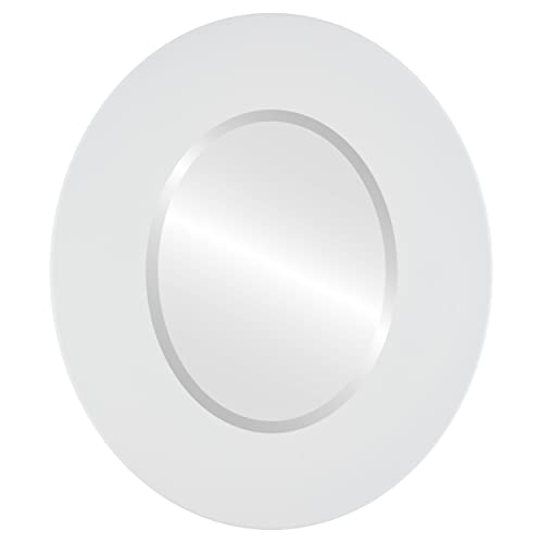 Oval Beveled Wall Mirror for Home Decor - Boulevard Style - Rubbed Black - 30x36 Outside Dimensions