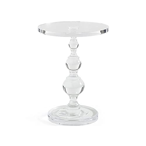 Tea Table for Living Room Round Side Table Home Living Room Sofa Side Decoration Small Coffee Table Bedroom Acrylic Transparent Bedside Table Home Decor Corner Table End Tables (Size : Brass)