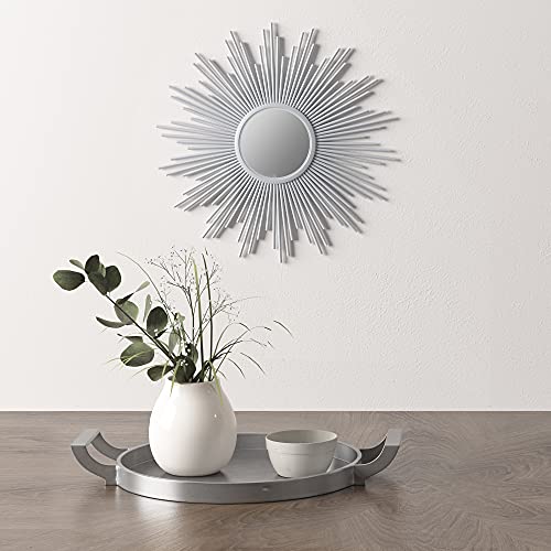 Madison Park Wall Décor Fiore Metal Sunburst MIrror for Living Room - Home Accent, Ready to Hang Bedroom Decoration, 14.5