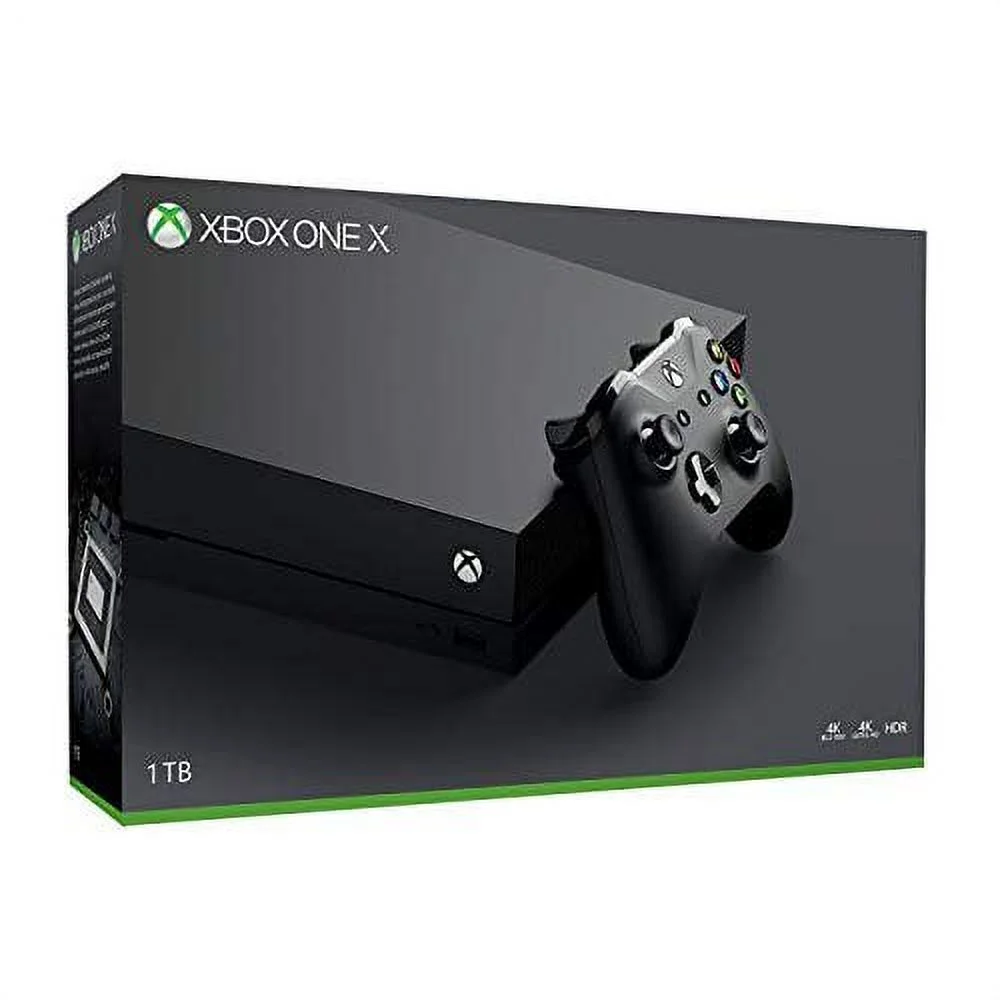 Microsoft Xbox One X 1TB Console with Wireless Controller 4K Ultra HD, Supports Streaming and Gaming