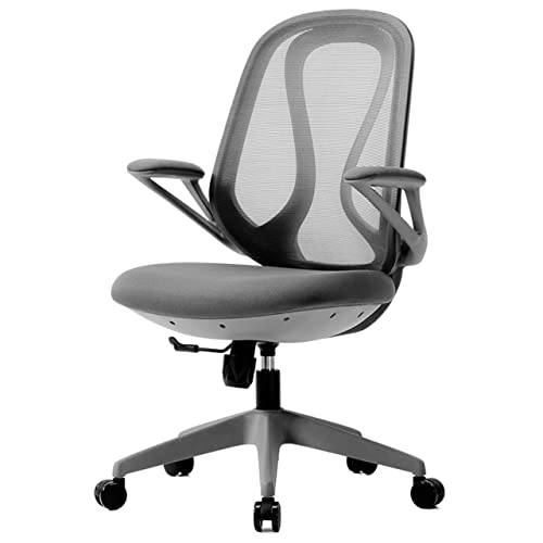 Office Computer Desk Game Ergonomic Office, Breathable Mesh Desk, PC with Wheel, Adjustable Height Swivel Task with Thick Padded Backrest Office