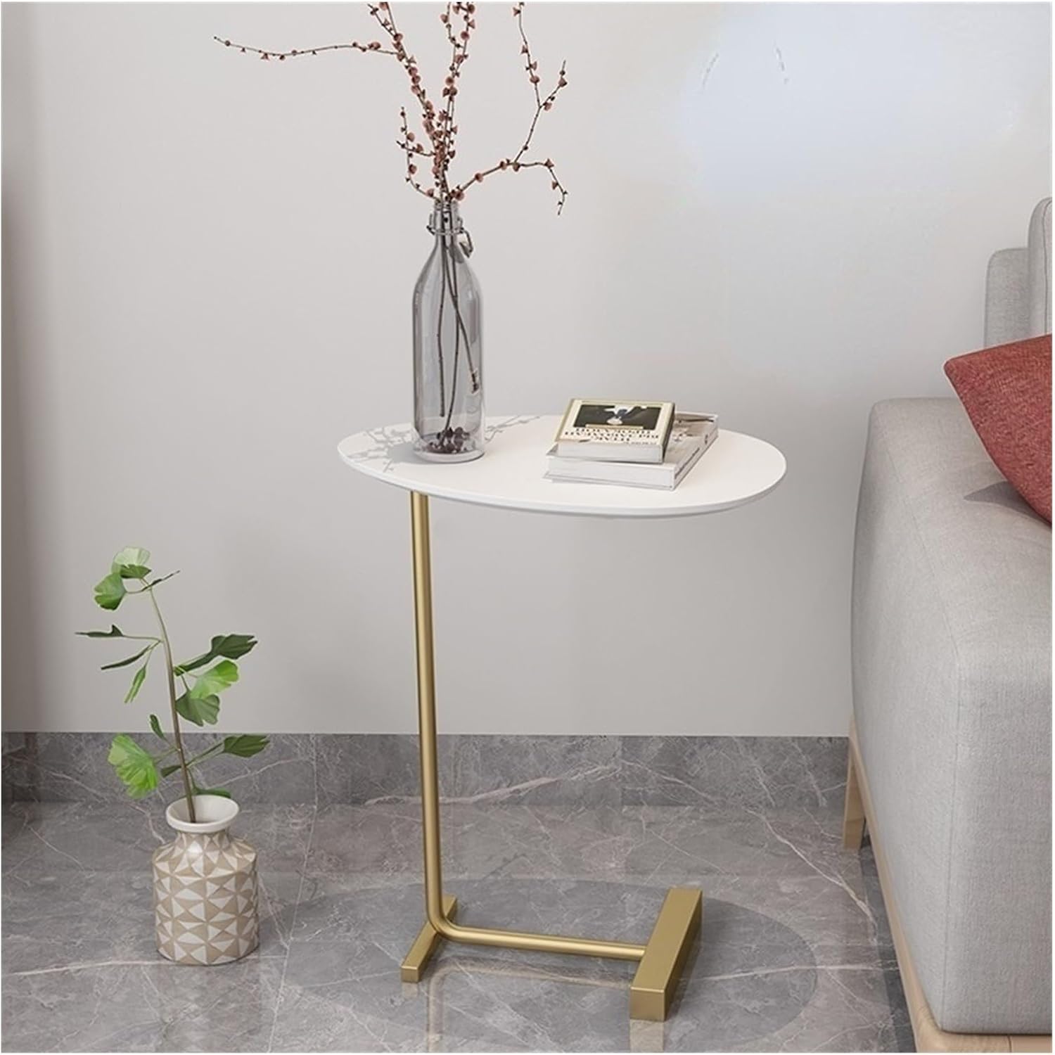 Coffee Table Modern Minimalist Removable Wrought Iron Sofa Side Mini Coffee Table Bedside Table Furniture Living Room Side Table (Color : A Style 5)