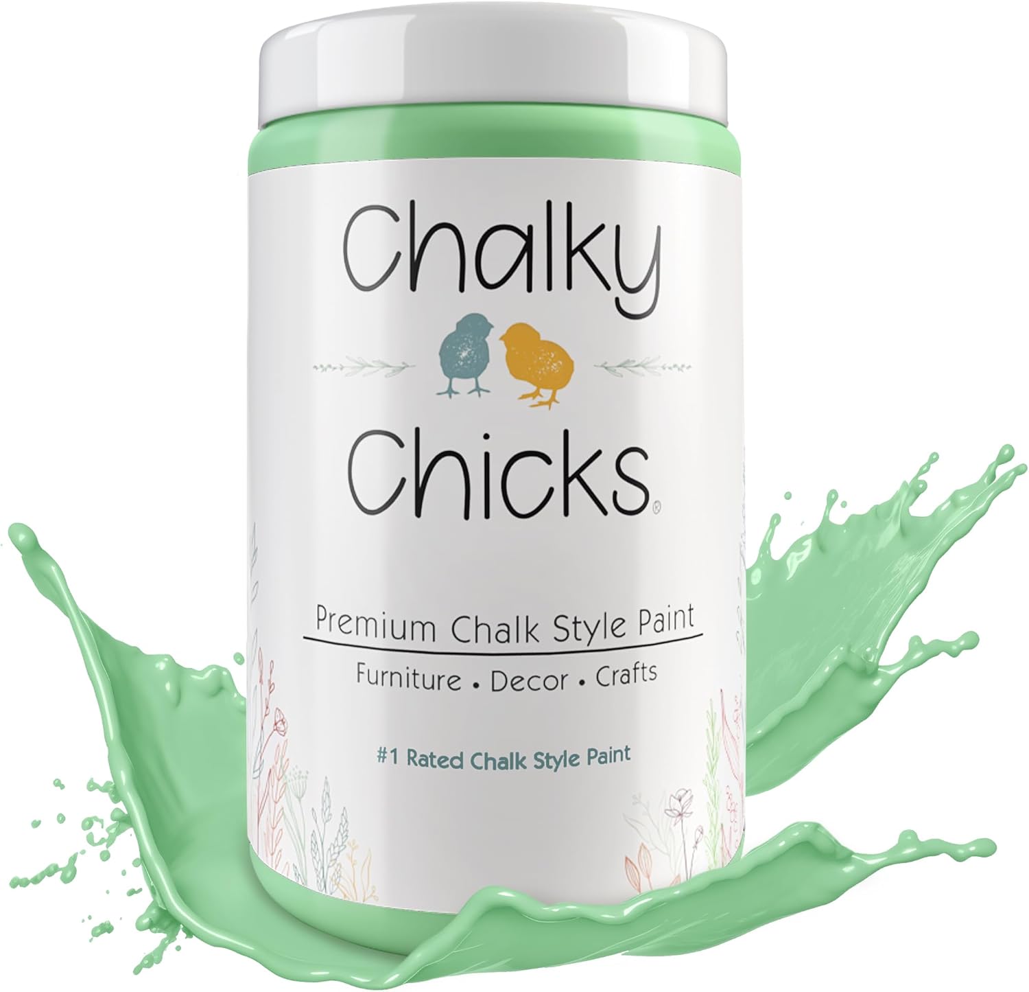 Chalk Paint - Chalk Paint for Furniture, Craft Paint, Cabinet Paint, Wood Paint, and Furniture Paint, Spray Paint-Ready for Home Decor - Lime Ricki (Lime Green) 32 Fl Oz (Pack of 1)