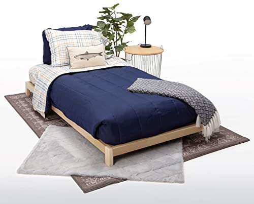 Wooden Platform Bed Frame Twin or Full Size (Twin)