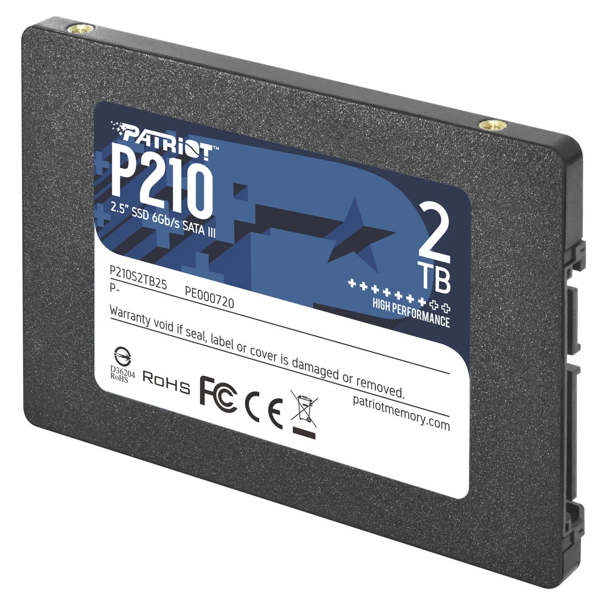 "Patriot 2TB P210 Internal SSD - SATA 3 2.5"" Solid State Drive"