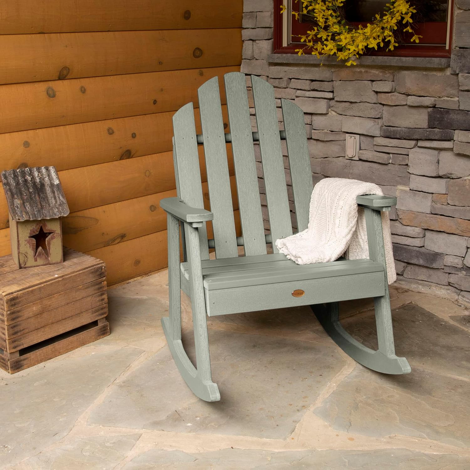 highwood Classic Westport Garden Rocking Chair, Eucalyptus