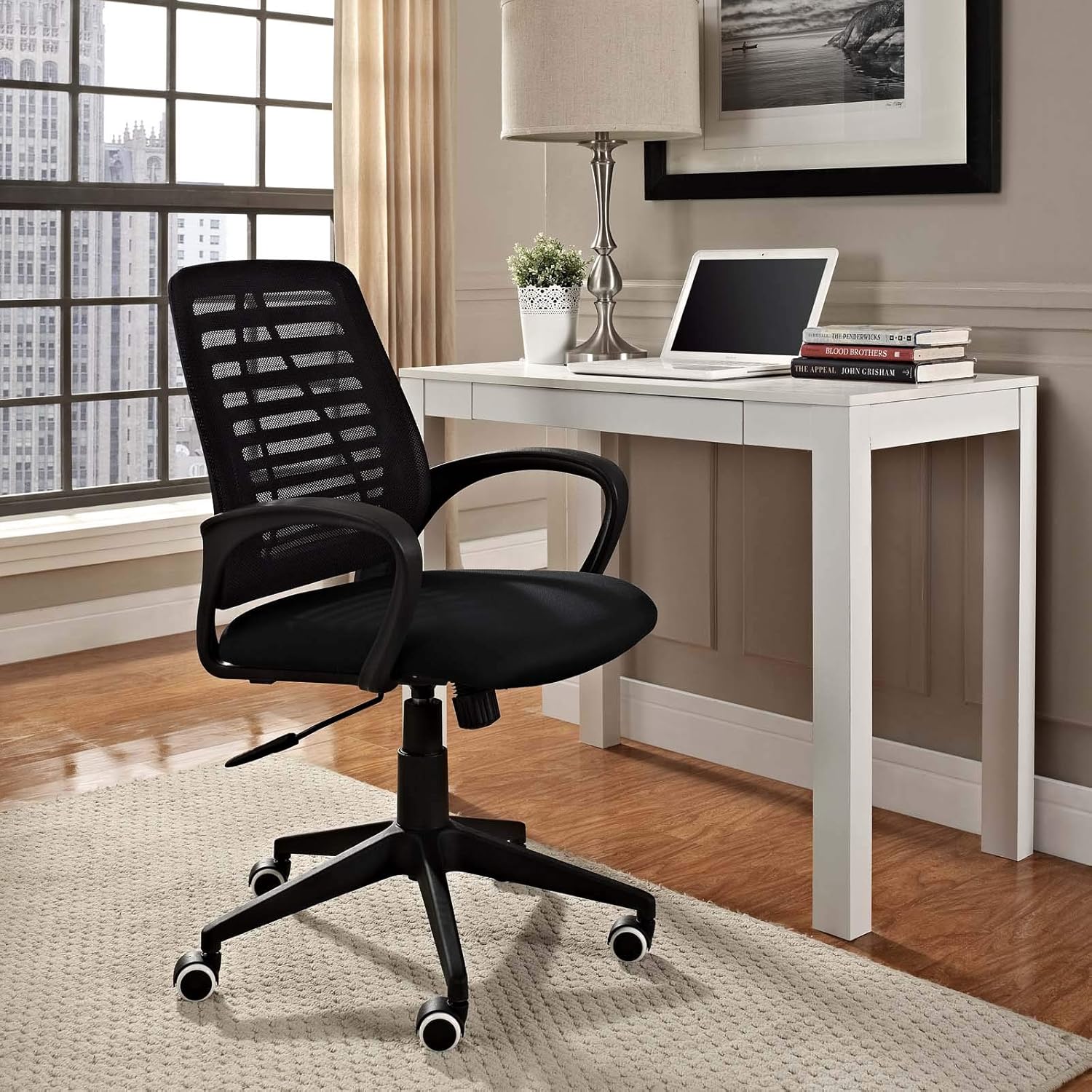 Modway Ardor Mesh Ergonomic Computer Desk Office Chair in Black