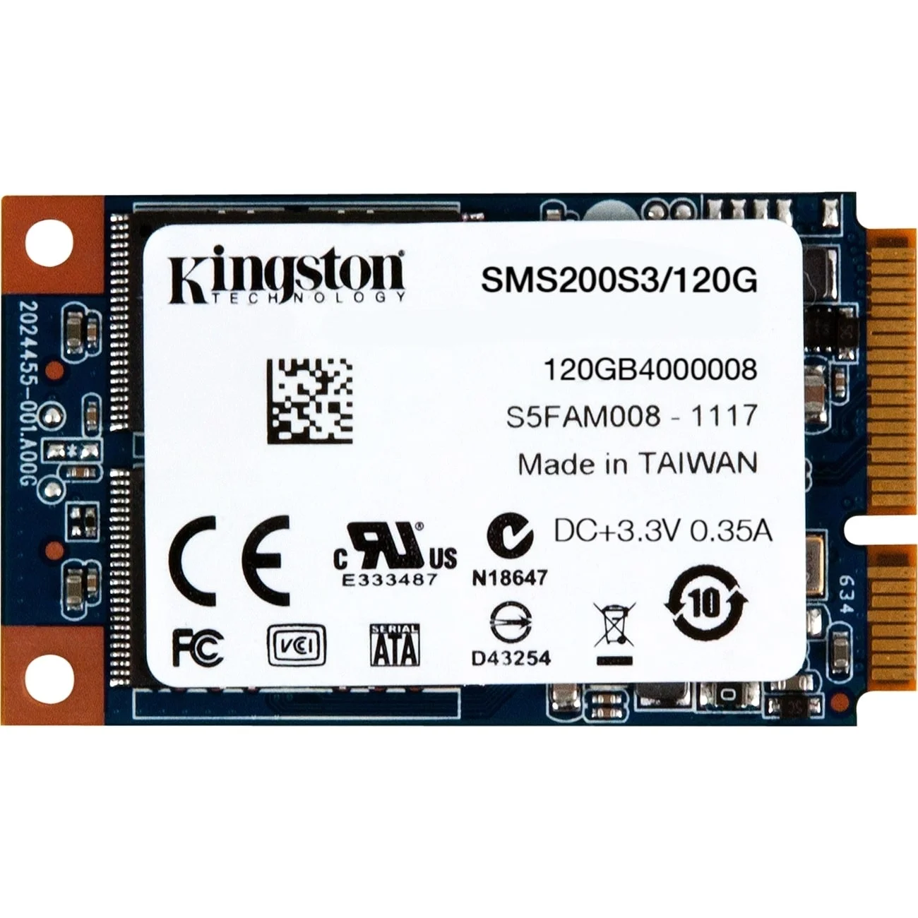 Kingston SSDNow mS200 - solid state drive - 120 GB - SATA 6Gb/s