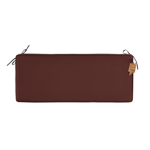 Indoor/Outdoor Bench Cushion,Double Piping Porch Swing Cushion with Ties,45