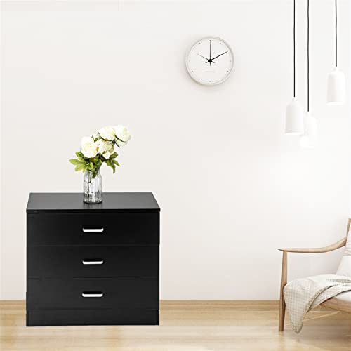 4-Drawer Dresser - Modern Chest of Drawers - Craft Storage Cabinet - Nightstand Storage Cabinet with Drawers - End and Bedside Table - Storage Dresser for Bedroom, Hallway, Entryway, Bedroom - Black