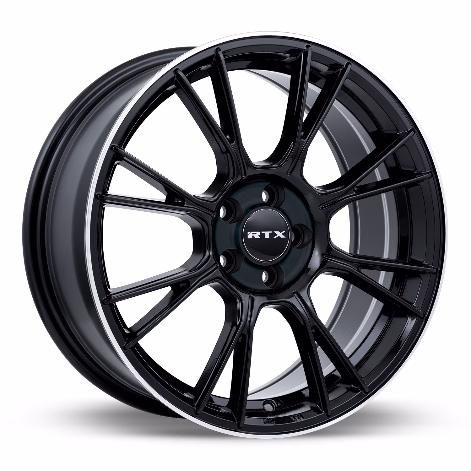 RTX Vapor 16x7 5x114.3 ET40 CB73.1 Black Machined Lip Wheel