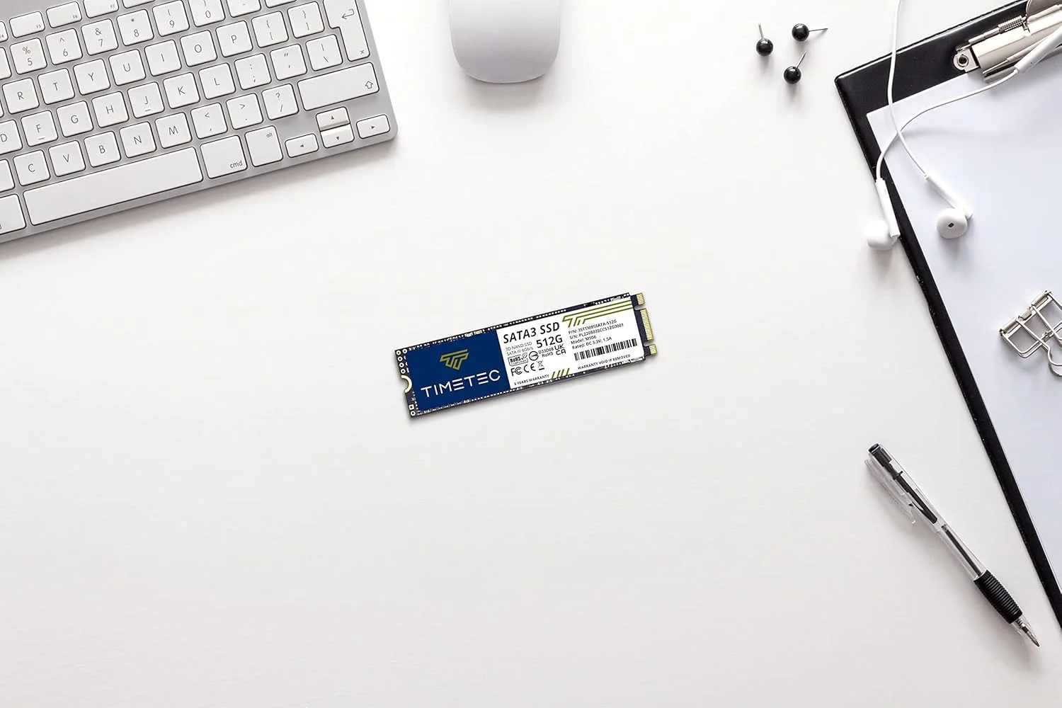 Timetec 512GB 3D NAND M.2 2280 SSD with Performance Boost & SLC Cache Tech, SATA III 6Gb/s