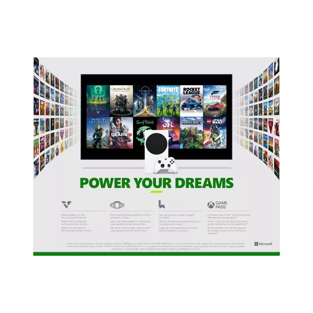 Restored Microsoft Xbox Series S Holiday Console, White (Refurbished)