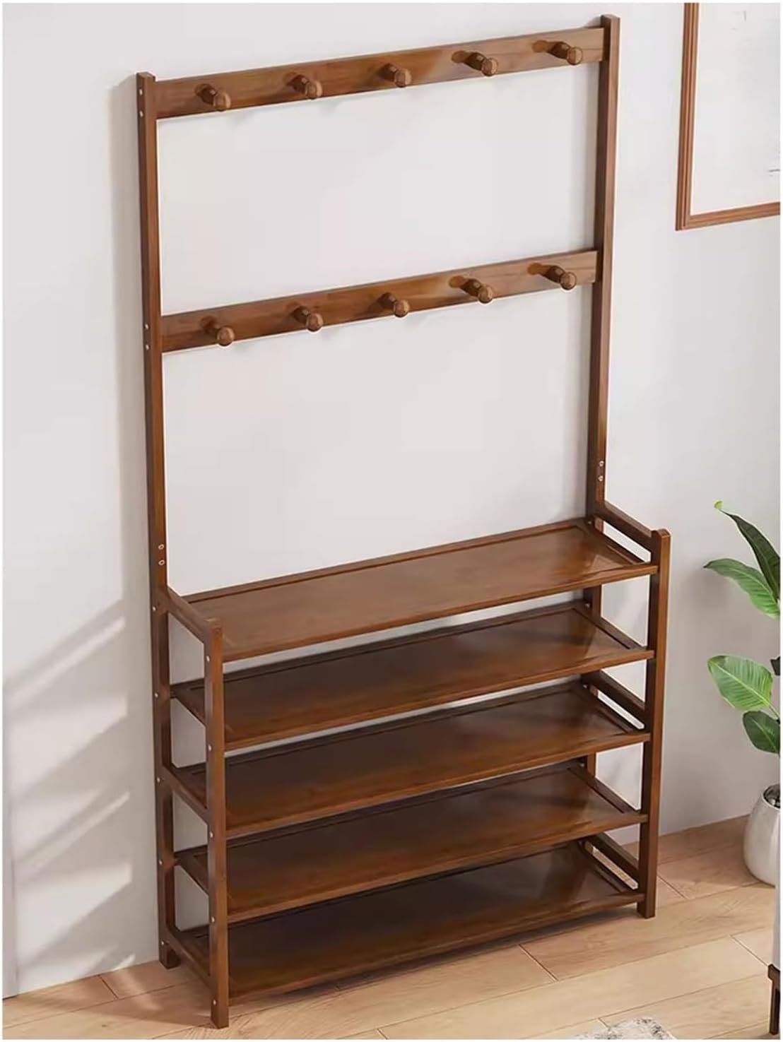Shoe Cabinet Shoe Rack, Coat Rack, Integrated Hanging Clothes Storage, Home Entrance, Dormitory Space-saving Shoe Cabinet, Small Shoe Organizer