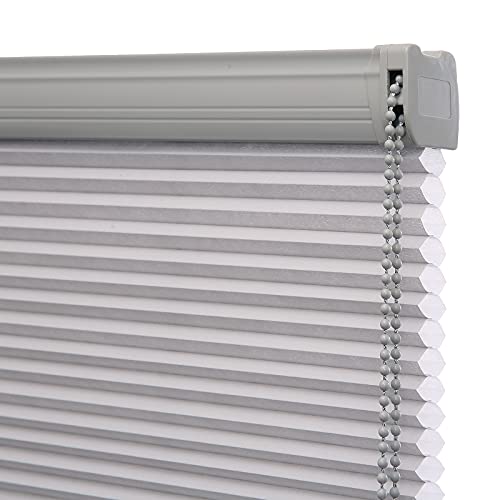Changshade Size Custom Cellular Shades,Corded Blackout Cellular Window Blinds Shade with The Diameter of 1 Inch Honeycombs for Office,Living Room,Bedroom,Thermal Insulated, White