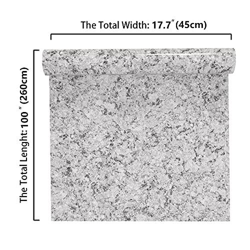 CHICHOME Grey Granite Countertop Contact Paper Waterproof 30x118 Inch Wide Marble Peel and Stick Wallpaper Removable Faux Granite Contact Paper for Countertops Vinyl Kitchen Counter Table Top Sticker