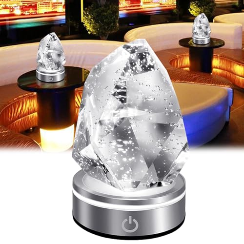 Crystal Table Lamp Dreamcolorful RGB Night Light Dimmable LED Light with USB Port Color Changing Desk Lamp Ambient Lighting for Bedroom/Living Room/Party /Restaurant/ Bar/Coffee Shop Decor,ModelB
