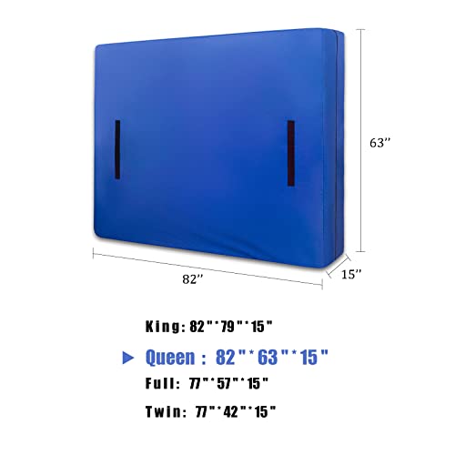 Twin Mattress Bag with 8 Handles, Zipper Closure for Moving and Storage, Blue