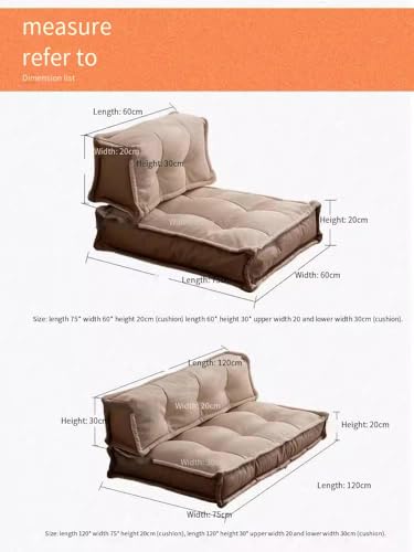 Foldable Bedding Mattress Can Be Rolled Up with Washable Cover for Easy Storage, Portable Camping Feather Double Bed Dark Brown-S