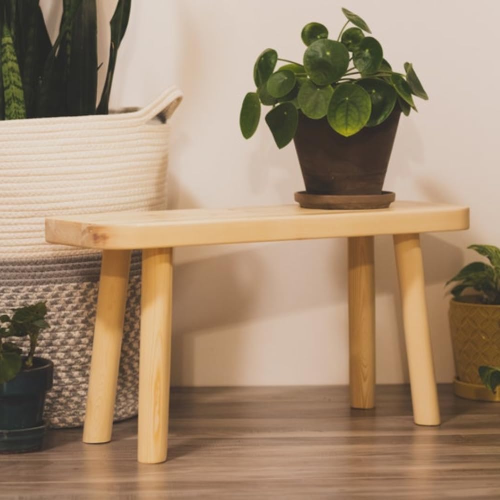 Entryway Table, Narrow Wooden Small Table, Reclaimed Wooden Long Narrow Short Plant Stand for Hallway, Entryway, Living Room, Foyer, Cool Natural Vibe Along, End Table, Side Table, 24