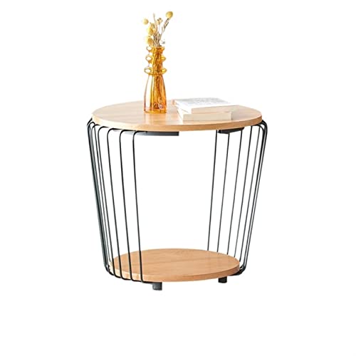 Tea Table for Living Room Modern Wrought Iron Small Coffee Table Living Room Corner Small Table Sofa Side Table Bedroom Balcony Coffee Table (Color : A)