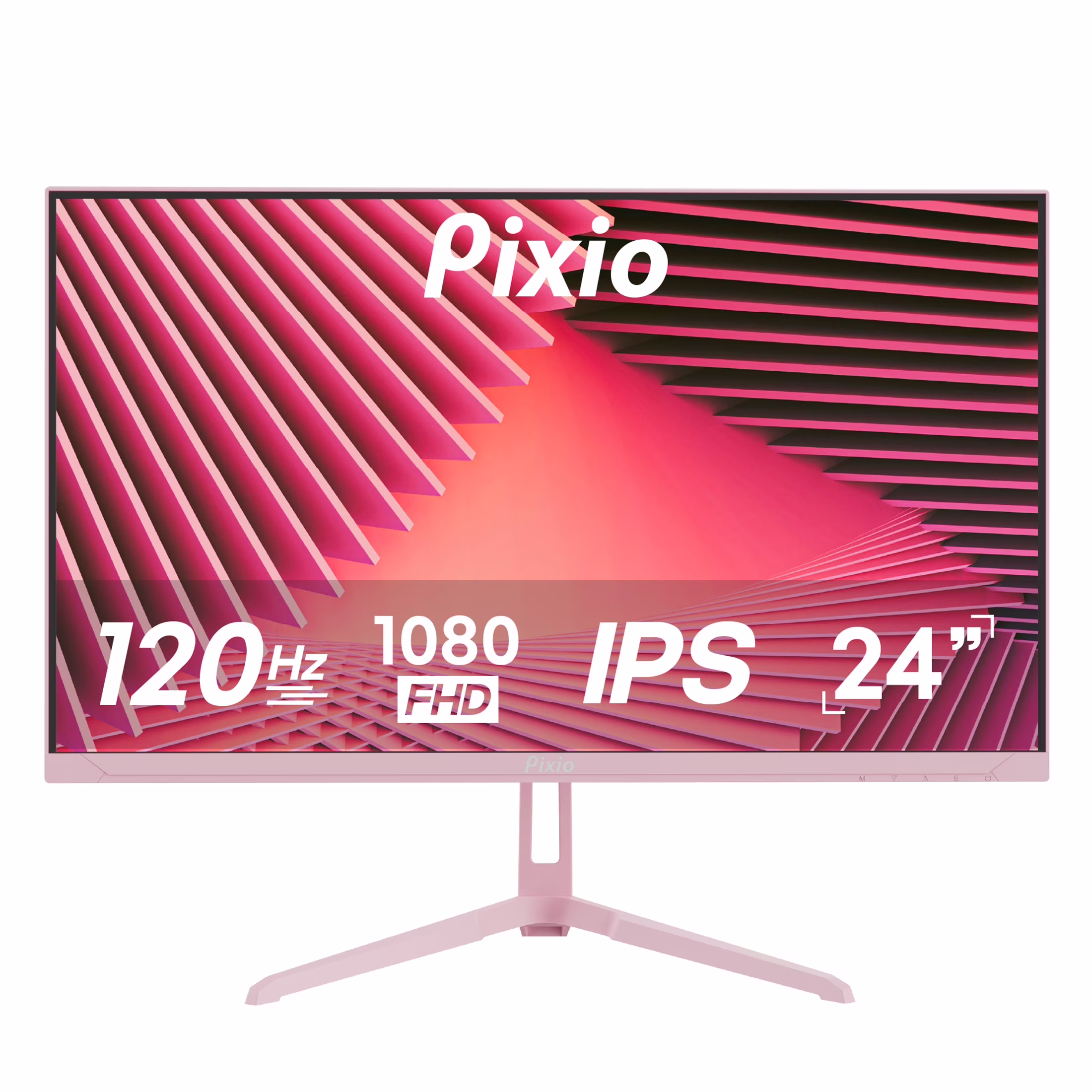 Pixio PX246 Wave Pink 24 inch 120Hz Refresh Rate FHD 1080p Resolution IPS Panel 4ms GTG Response Time Gaming Monitor with Adaptive Sync