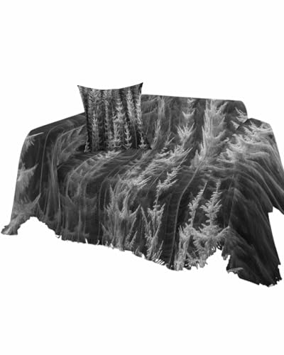 Summer Tree Sofa Cover Couch Covers for 3 Cushion Couch Throw Couch Cover with Tassel Soft Sofa Slipcover Pine Trees Texture Couch Furniture Protector for Dog Pet 71