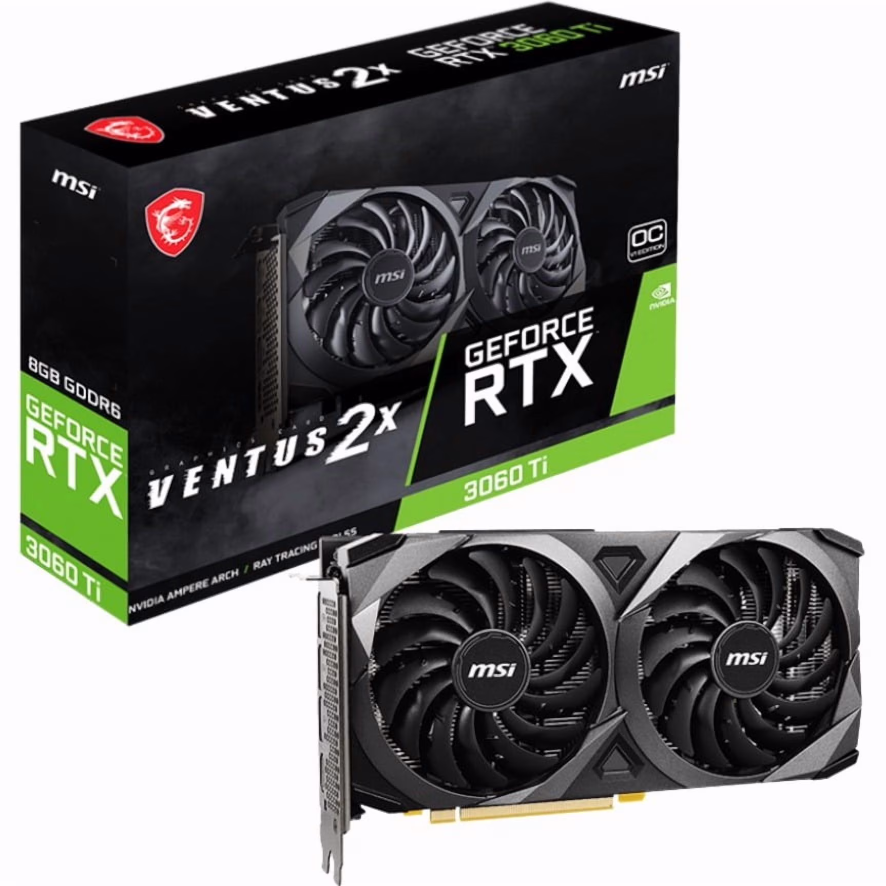 MSI GeForce RTX 3060 Ti GPU - 8GB GDDR6 - 1.70GHz - PCI Express 4.0 - HDMI
