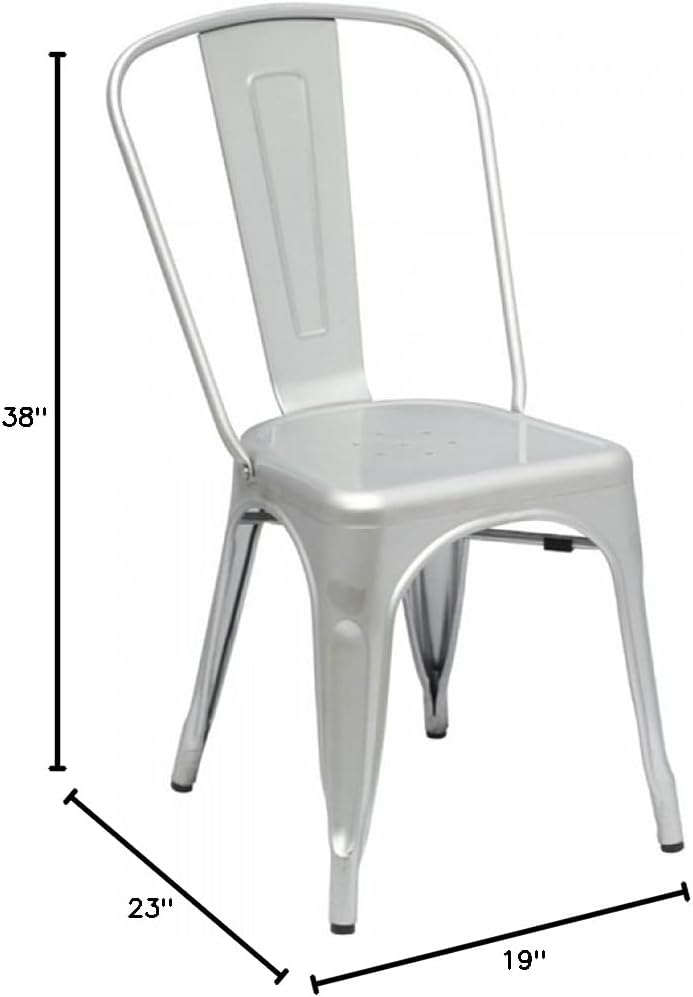 Elio Tolix Chair in Silver Set of 2