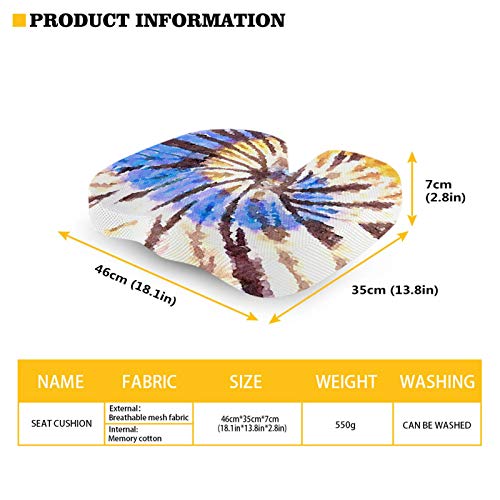 Polynesian Tribal Line Comfortable Coccyx Seat Cushion – Memory Foam Pad – U-Shaped Zero Gravity Office Chair Cushion