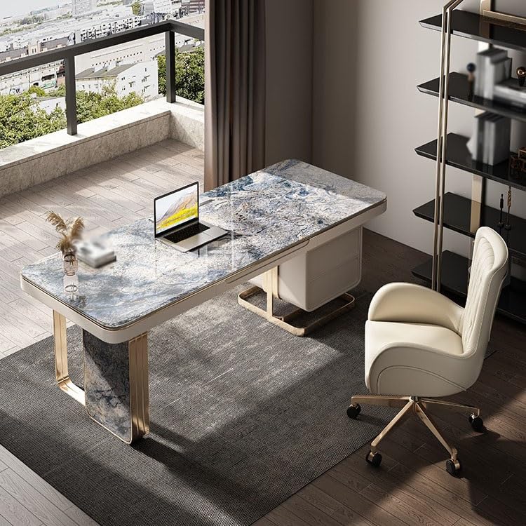 Ergo Desk Minimalist Desk Home Modern Simple Light Luxury Computer Desk Company Slate Boss Office Desk Deask(180 * 70 * 75cm)
