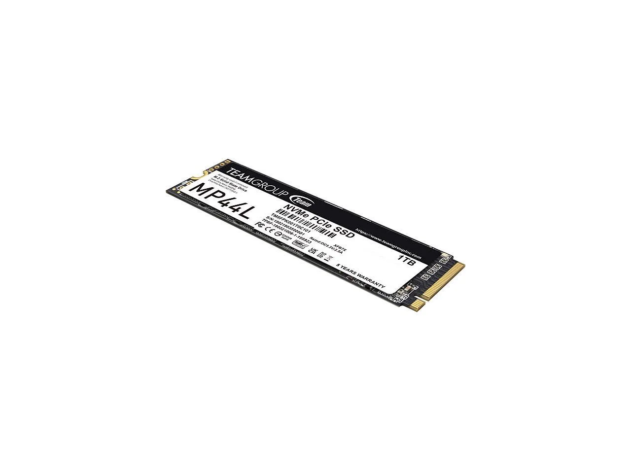 Team Group MP44L M.2 2280 1TB PCIe 4.0 x4 with NVMe 1.4 TLC Internal Solid State Drive (SSD) TM8FPK001T0C101