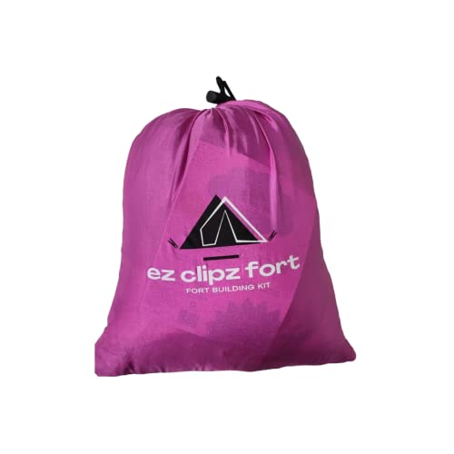 ez clipz- Fort Building Kit- Large Lightweight Blanket and Clips to Attach to Furniture-Best Gift for Kids/Children- by Pickle & Olive