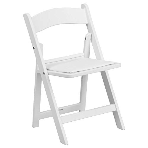 Flash Furniture Hercules Series Kids Padded Folding Chairs for Children, Children's Event Seats with 264-lb. Static Weight Capacity, Set of 11, White