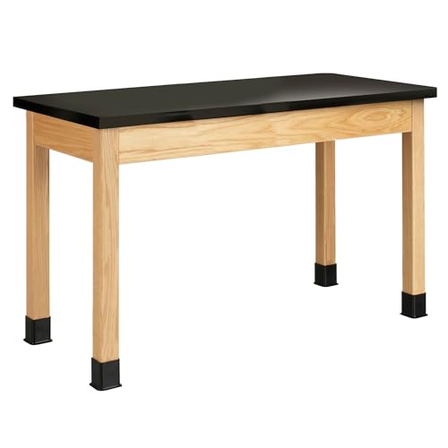 Diversified Spaces School Classroom Science Lab Table, Black Laminate Table Top Worksurface, 60