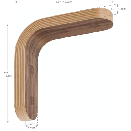 Wood Shelf Brackets Set of 4 Plywood Shelf Supports 6