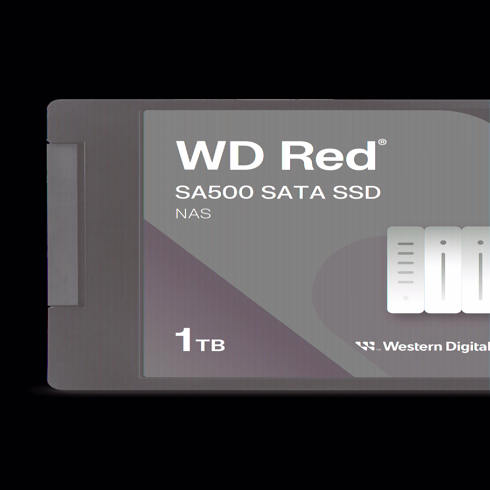 Western Digital 1TB WD Red SA500 NAS SATA SSD, Internal 2.5”/7mm Cased Solid State Drive - WDS100T1R0A-68A4W0