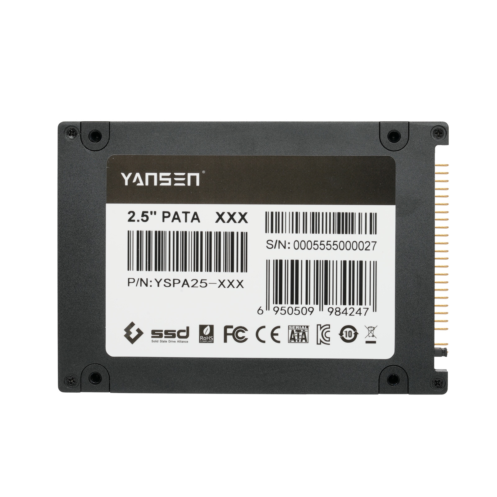 64GB Yansen 2.5-inch PATA/IDE 44-Pin SSD Solid State Disk (MLC Flash)