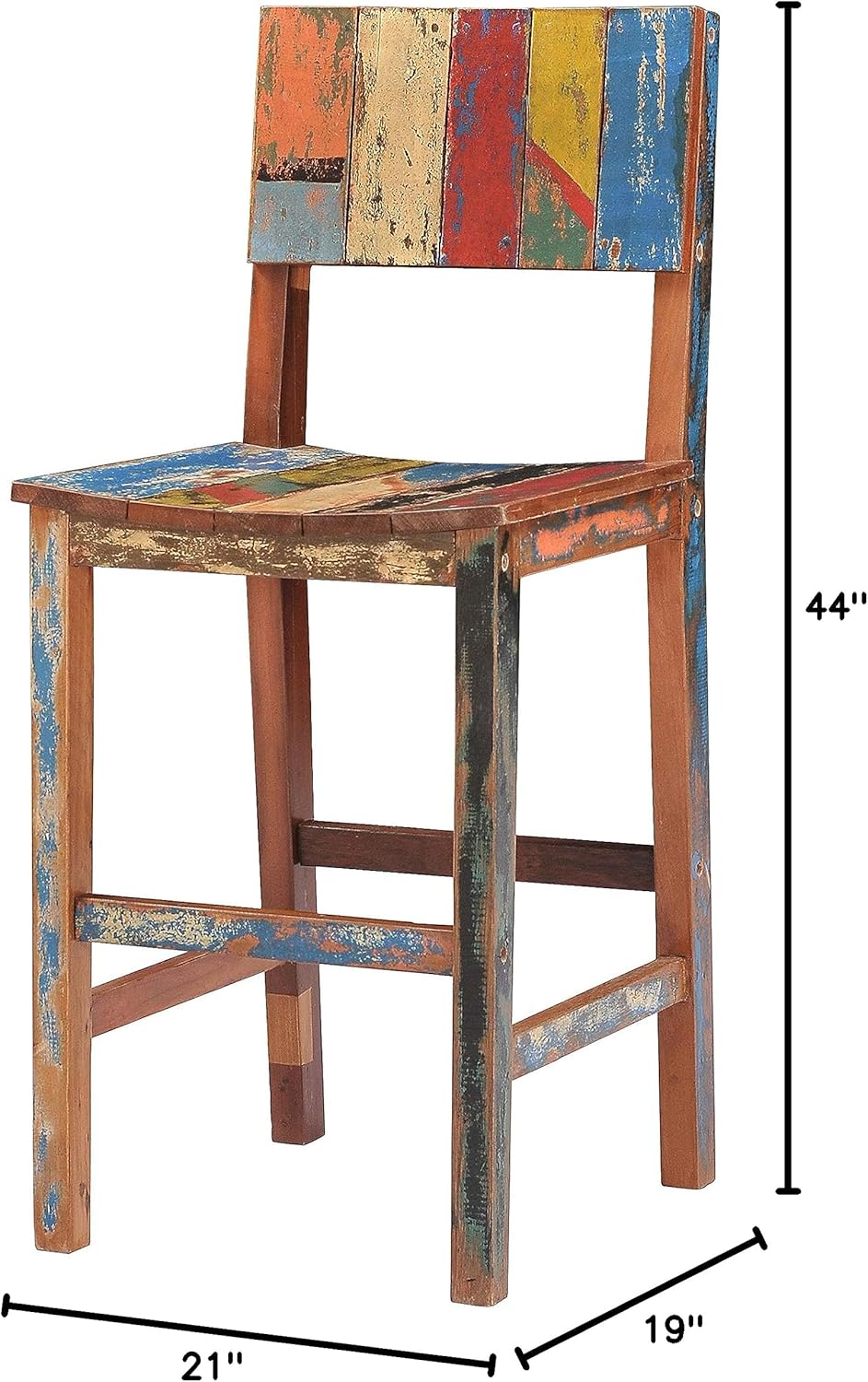 Bar Chair Made from Recycled Teak Wood Boats