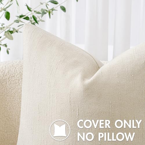 MIULEE Pack of 2 Decorative Throw Pillow Covers Soft Chenille Throw Pillows Solid Textured Fall Cushion Covers for Couch Sofa Bedroom Living Room 20x20 Inch, Dark Rust