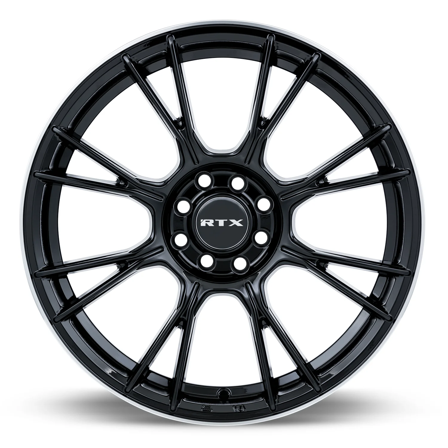 RTX Vapor 16x7 5x114.3 ET40 CB73.1 Black Machined Lip Wheel
