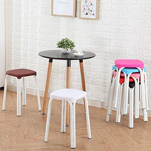Fashion Creative Home Dining Table High Stool Plastic Stool - Three Colors Available (Size: 29X29X45cm) (Color : Green)