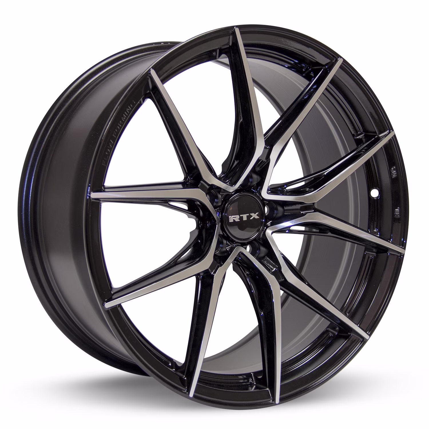RTX Slick 16x7 5x114.3 ET40 CB73.1 Black Machined Wheel