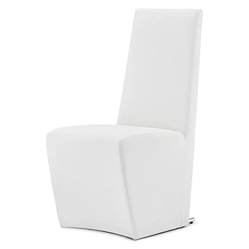 Zuri Furniture Boston High Back Modern Dining Chair - White